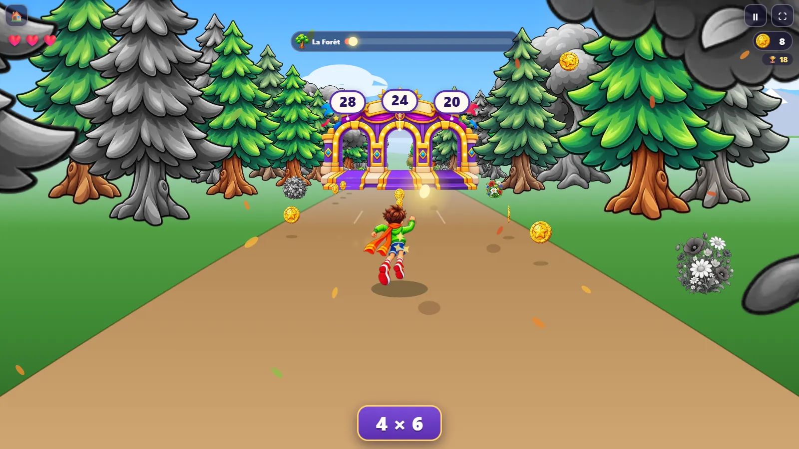 Luma, jeu éducatif pour réviser les tables de multiplication en courant — La Course aux Réponses